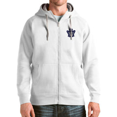 Toronto Maple Leafs - Antigua Logo Victory Full-Zip Hoodie White