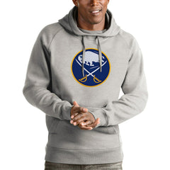 Buffalo Sabres - Antigua Logo Victory Pullover Hoodie Heathered Gray