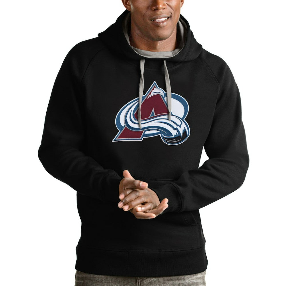 Colorado Avalanche - Antigua Logo Victory Pullover Hoodie Black
