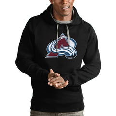 Colorado Avalanche - Antigua Logo Victory Pullover Hoodie Black