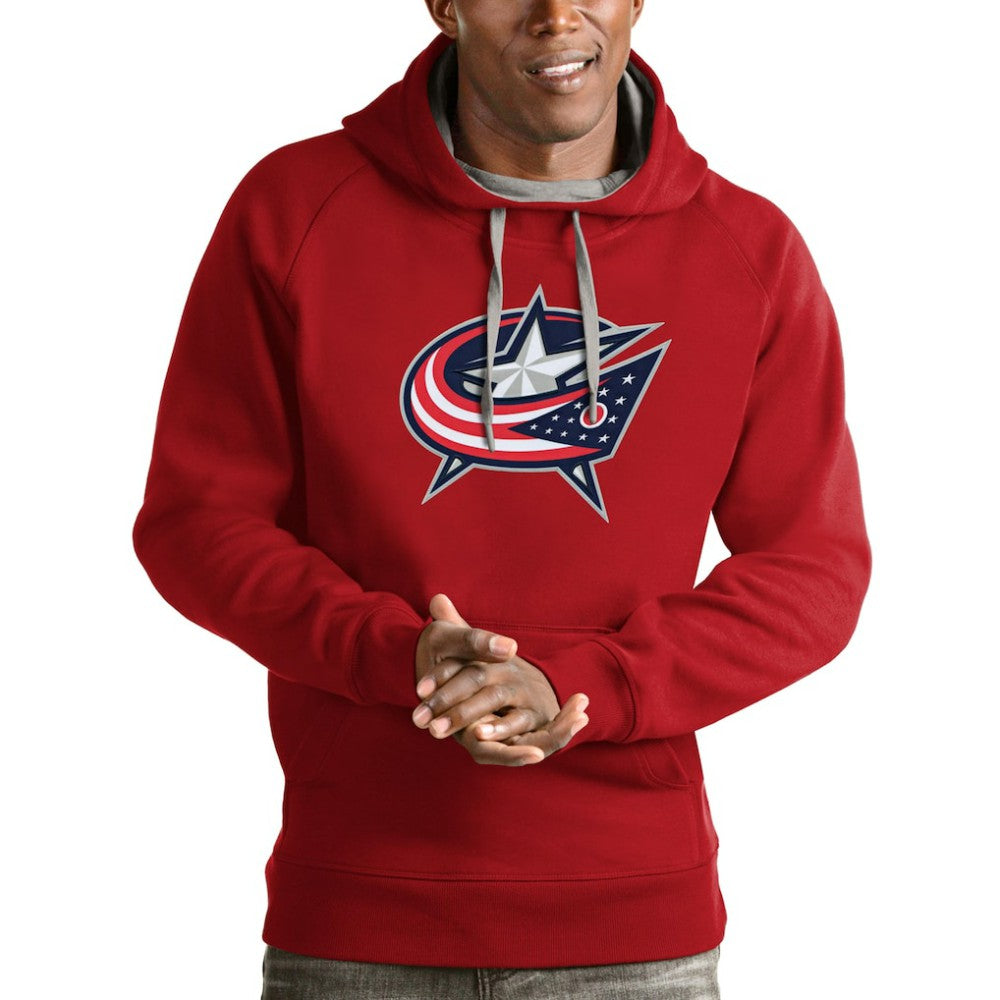 Columbus Blue Jackets - Antigua Logo Victory Pullover Hoodie Red