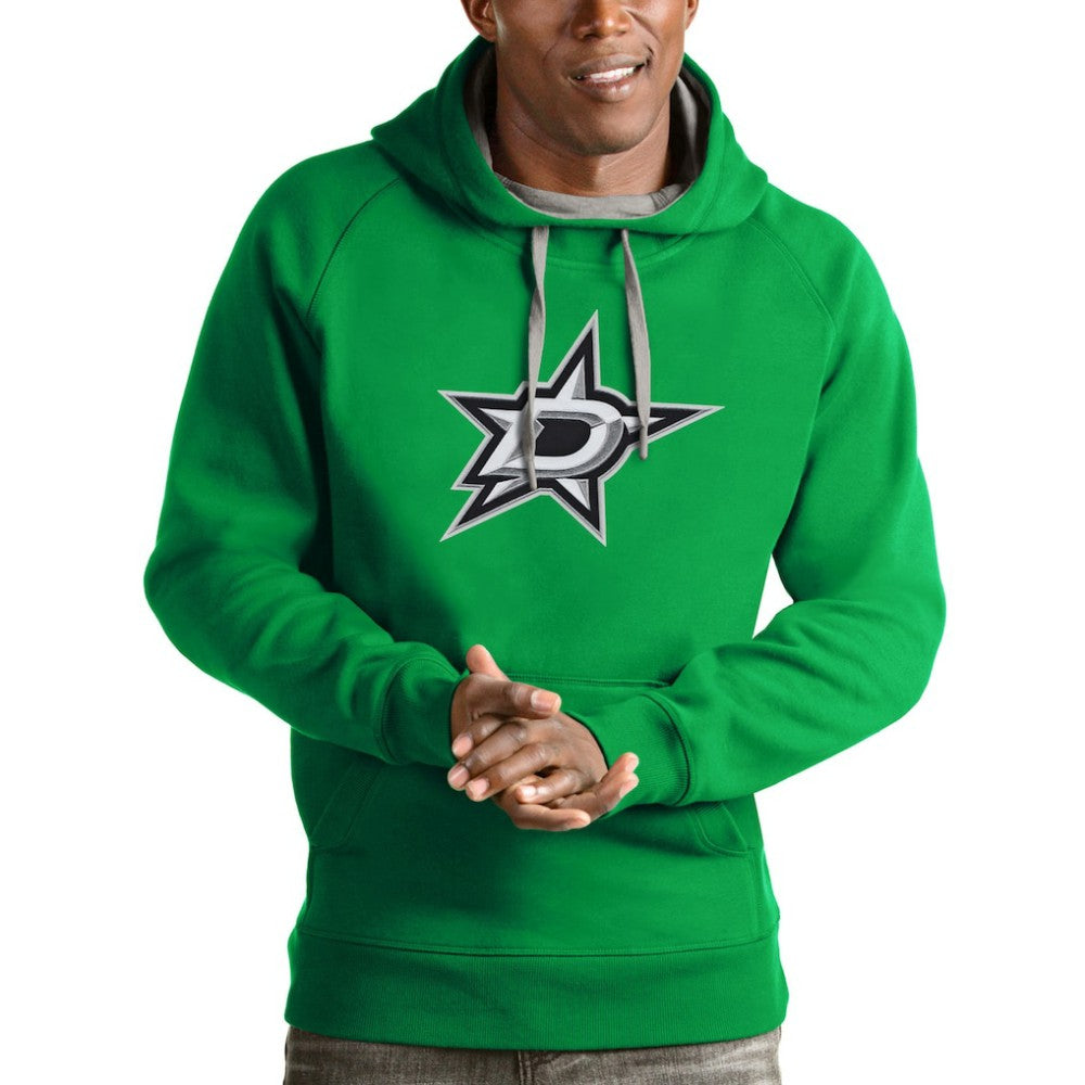 Dallas Stars - Antigua Logo Victory Pullover Hoodie Kelly Green