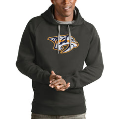 Nashville Predators - Antigua Logo Victory Pullover Hoodie Charcoal