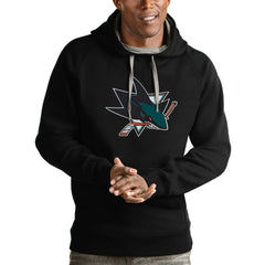 San Jose Sharks - Antigua Logo Victory Pullover Hoodie Black