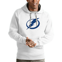 Tampa Bay Lightning - Antigua Logo Victory Pullover Hoodie White