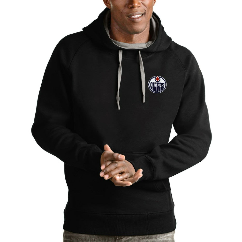 Edmonton Oilers - Antigua Victory Pullover Hoodie Black