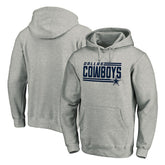 Dallas Cowboys Onside Stripe Pullover Hoodie Heathered Gray - NFL
