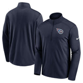 Tennessee Titans Logo Pacer Performance Half-Zip Jacket Navy - Nike