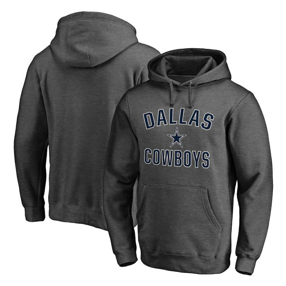 Dallas Cowboys Victory Arch Team Fitted Pullover Hoodie Charcoal - NFL