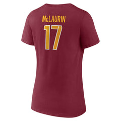 Terry McLaurin Washington Commanders Women's Player Icon Name & Number V-Neck T-Shirt Burgundy - Fanatics