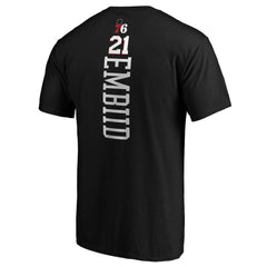 NBA - Joel Embiid Philadelphia 76ers Playmaker Name & Number T-Shirt - Black