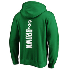 NBA - Jaylen Brown Boston Celtics Playmaker Name & Number Pullover Hoodie - Kelly Green