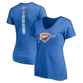 NBA - Shai Gilgeous-Alexander Oklahoma City Thunder Women's Playmaker Name & Number V-Neck T-Shirt - Blue