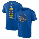 NBA - Moses Moody Golden State Warriors Playmaker Name & Number T-Shirt - Royal