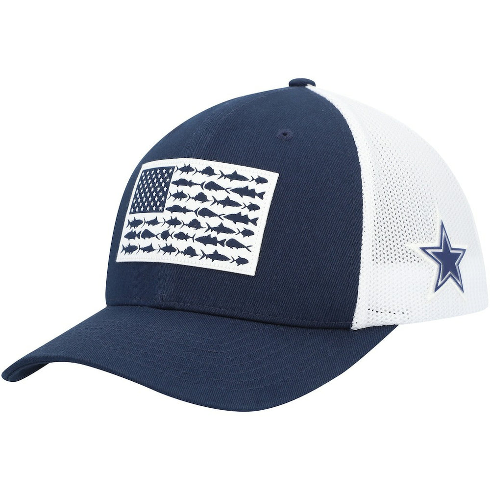Dallas Cowboys Mesh Fish Flag Flex Hat Navy/White - Columbia