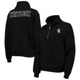 Chicago White Sox The Wild Collective Women's Two-Hit Quarter-Zip Pullover Top Clearance