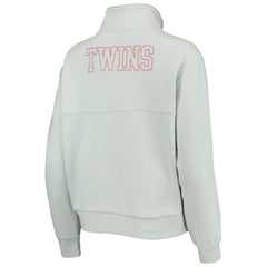 Minnesota Twins The Wild Collective Women's Two-Hit Quarter-Zip Pullover Top discount