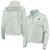 New York Yankees The Wild Collective Women's Two-Hit Quarter-Zip Pullover Top Clearance