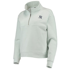 New York Yankees The Wild Collective Women's Two-Hit Quarter-Zip Pullover Top Clearance