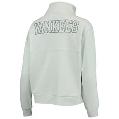 New York Yankees The Wild Collective Women's Two-Hit Quarter-Zip Pullover Top Clearance