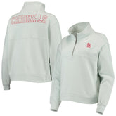 St. Louis Cardinals The Wild Collective Women's Two-Hit Quarter-Zip Pullover Top discount