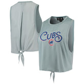 Chicago Cubs The Wild Collective Women's Open Back Twist-Tie Tank Top Online