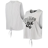 Chicago White Sox The Wild Collective Women's Open Back Twist-Tie Tank Top On Sale