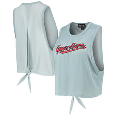 Cleveland Guardians The Wild Collective Women's Open Back Twist-Tie Tank Top Lifestyle