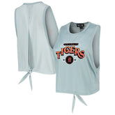 Detroit Tigers The Wild Collective Women's Open Back Twist-Tie Tank Top Sale