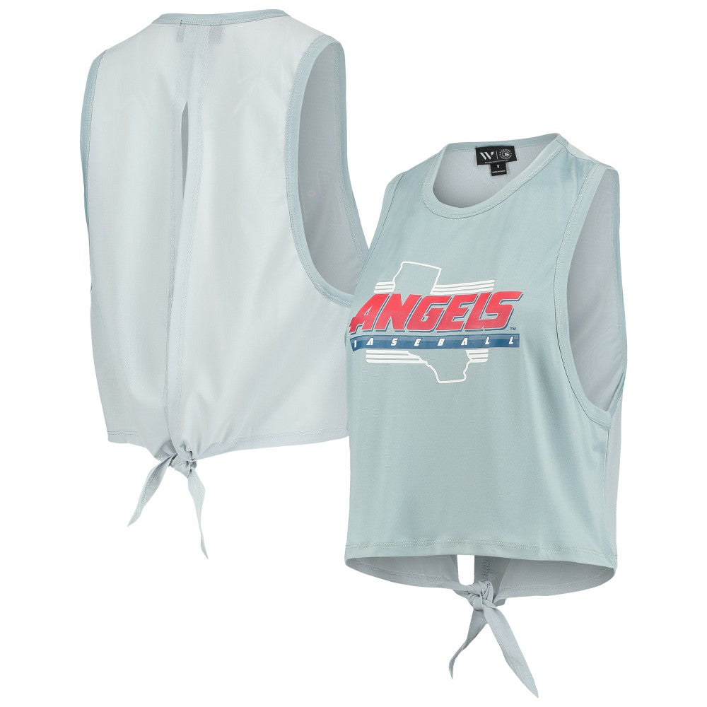 Los Angeles Angels The Wild Collective Women's Open Back Twist-Tie Tank Top On Sale