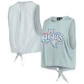 Texas Rangers The Wild Collective Women's Open Back Twist-Tie Tank Top Lifestyle
