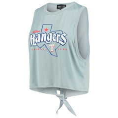 Texas Rangers The Wild Collective Women's Open Back Twist-Tie Tank Top Lifestyle