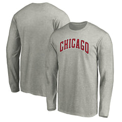 NBA - Chicago Bulls Alternate Team Logo Long Sleeve T-Shirt - Heathered Gray