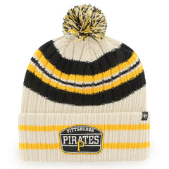 Pittsburgh Pirates '47 Home Patch Cuffed Knit Hat with Pom Lifestyle
