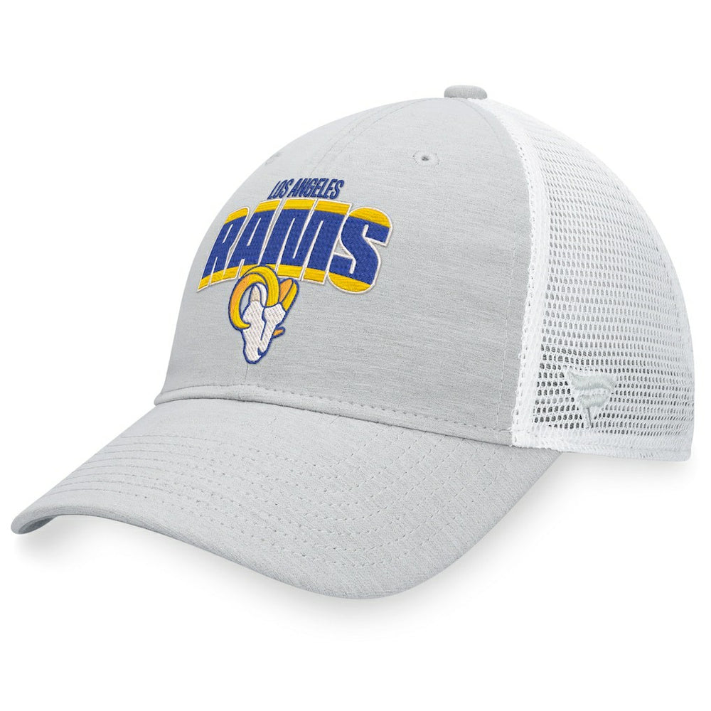 Los Angeles Rams Trucker Snapback Hat Heather Gray/White - Fanatics