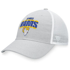Los Angeles Rams Trucker Snapback Hat Heather Gray/White - Fanatics