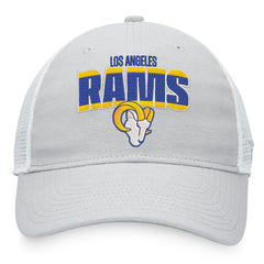Los Angeles Rams Trucker Snapback Hat Heather Gray/White - Fanatics