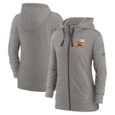 Cleveland Browns Women's Gym Vintage Full-Zip Hoodie Heather Charcoal - Nike