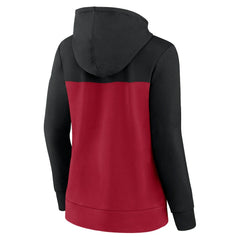 Atlanta Falcons Women's Take The Field Color Block Full-Zip Hoodie Black/Red - Fanatics