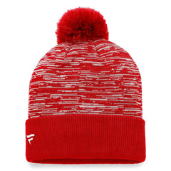 Chicago Blackhawks Fanatics Defender Cuffed Knit Hat with Pom Red