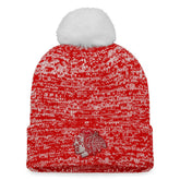 Chicago Blackhawks Fanatics Women's Glimmer Cuffed Knit Hat with Pom Red