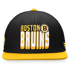 Boston Bruins Fanatics Heritage Retro Two-Tone Snapback Hat Black/Gold