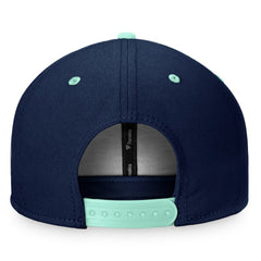 Seattle Kraken Fanatics Heritage Retro Two-Tone Snapback Hat Navy/Blue