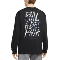 Nike - Philadelphia 76ers Courtside Established City Max90 Long Sleeve T-Shirt - Black