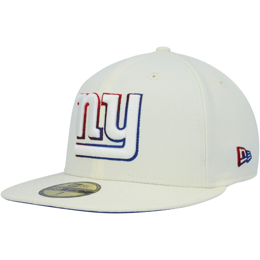 New York Giants New Era Chrome Color Dim 59FIFTY Fitted Hat Cream - NFL