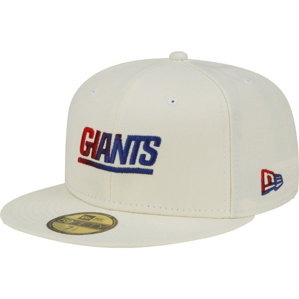 New York Giants New Era Chrome Color Dim 59FIFTY Fitted Hat Cream - NFL