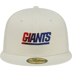 New York Giants New Era Chrome Color Dim 59FIFTY Fitted Hat Cream - NFL