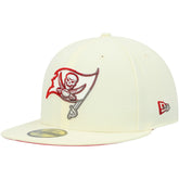 Tampa Bay Buccaneers New Era Chrome Color Dim 59FIFTY Fitted Hat Cream - NFL