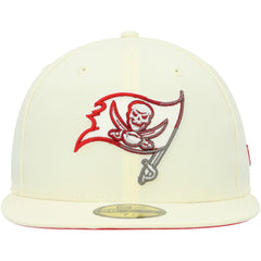Tampa Bay Buccaneers New Era Chrome Color Dim 59FIFTY Fitted Hat Cream - NFL
