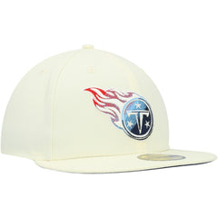 Tennessee Titans New Era Chrome Color Dim 59FIFTY Fitted Hat Cream - NFL